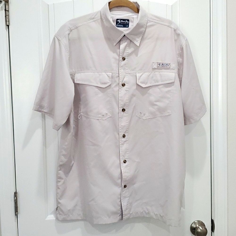 Bimini Bay, Mens Performance Button Down Shirt,  Size large